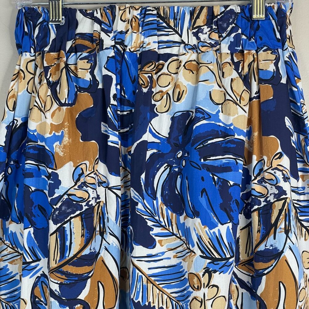 Senso Unico Italian Resortwear Skirt Small Art To Wear Midi HTF Tropical Travel - Picture 14 of 16